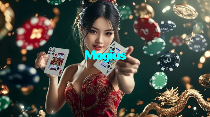 Magius casino presented on mobile device in Pakistan with slots and live games